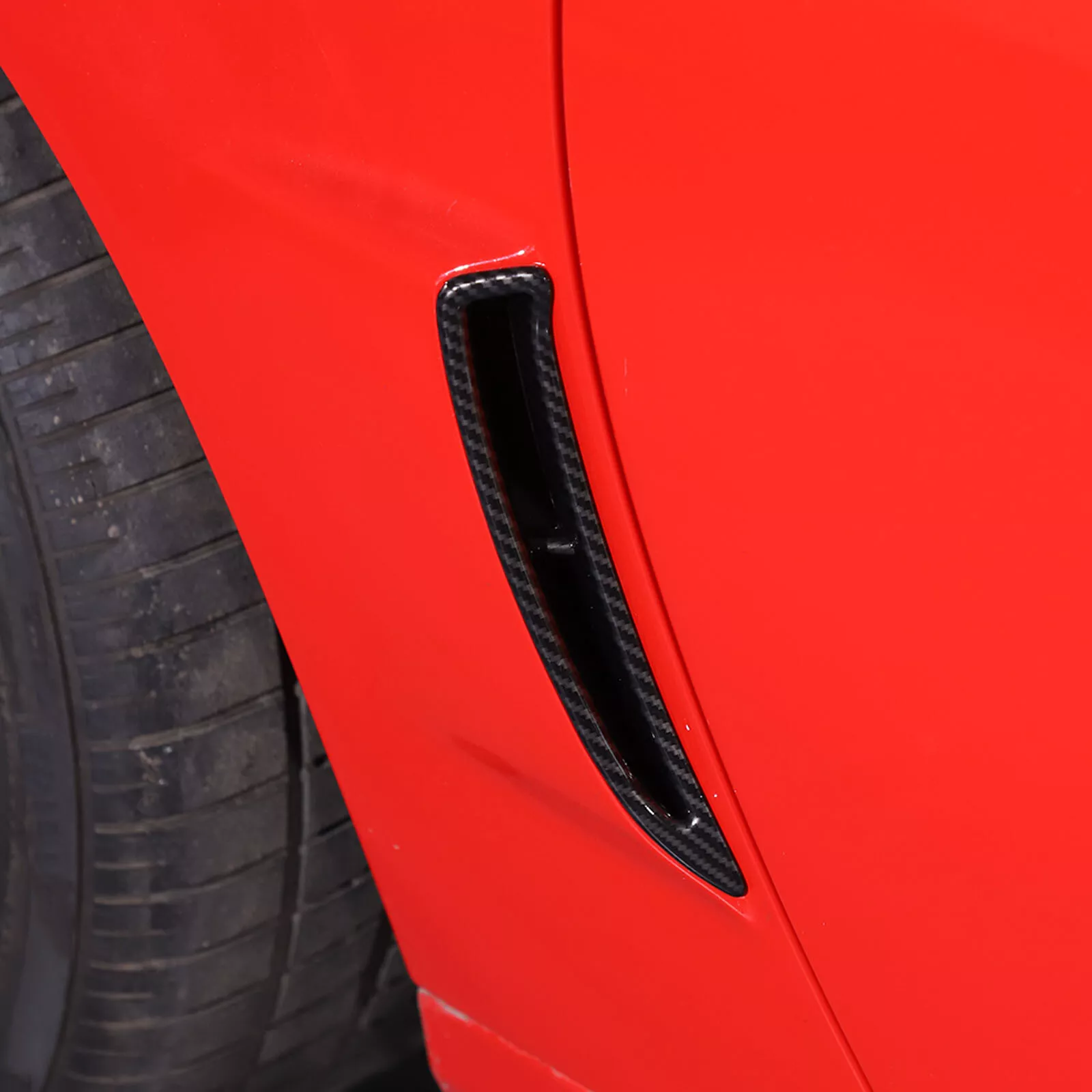Carbon Style  Rear Side Fender Air Vent Trim Frame Fit Corvette C6 2005-2013, Pair